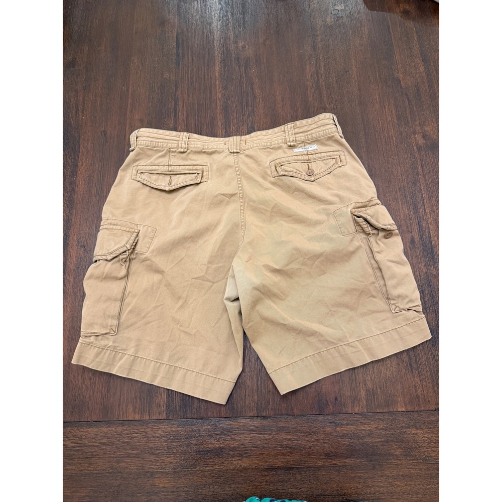 Polo Ralph Lauren Mens Cargo Shorts Tan Khaki Cotton Size 40 - Picture 5 of 12